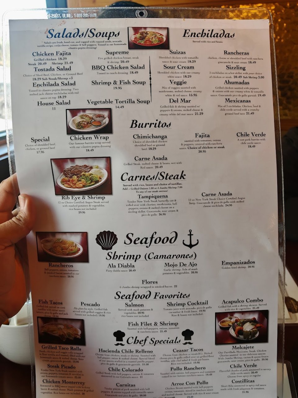 Close-up of hearty comfort food from a Mexican menu.